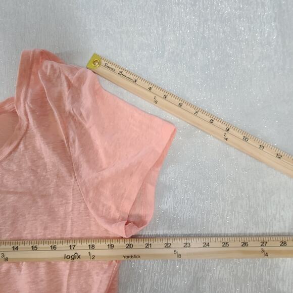 Loft linen T women's top pink Size XL NWT Resort wear Natural fibers Vacation - Picture 6 of 8